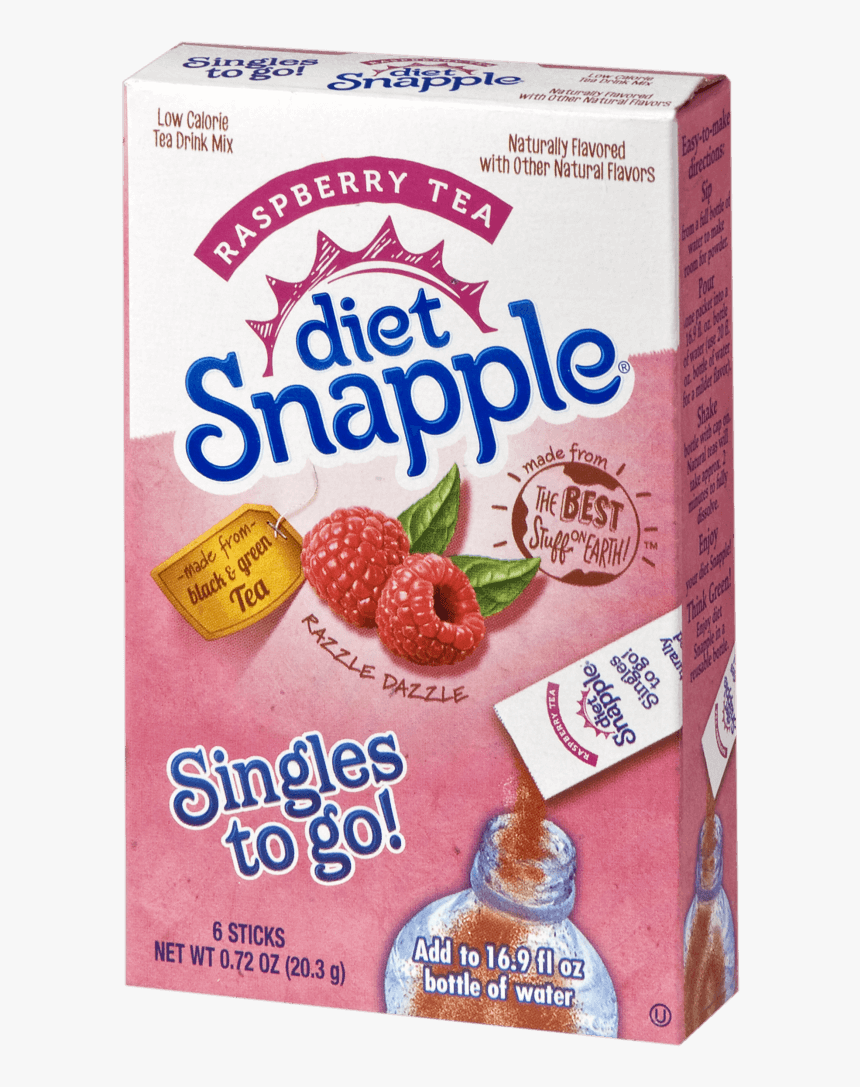 Diet Snapple Raspberry Tea Singles To Go - Breakfast Cereal, HD Png Download, Free Download