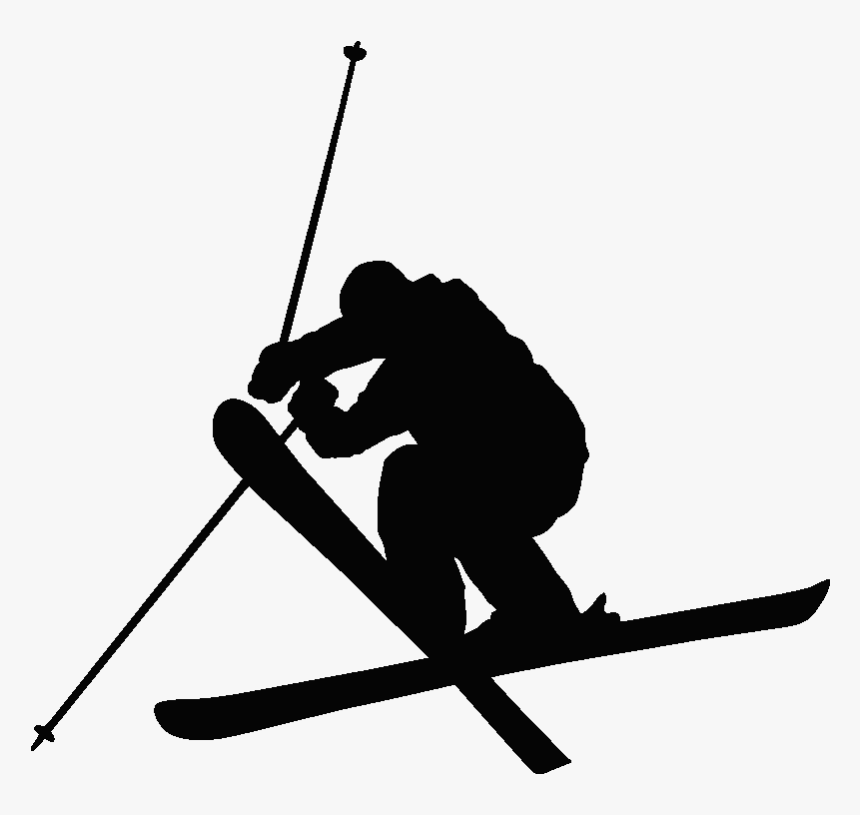 Freestyle Skier Silhouette Png, Transparent Png, Free Download