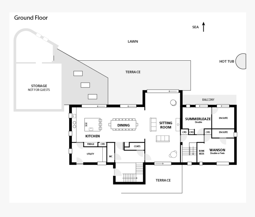 Barford Ground Floor - Floor Plan, HD Png Download, Free Download