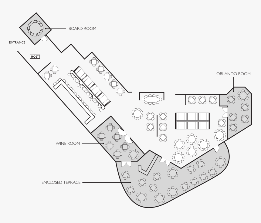 The Capital Grille Restaurant Floor Plan For The Orlando - Private Dining Floor Plan, HD Png Download, Free Download