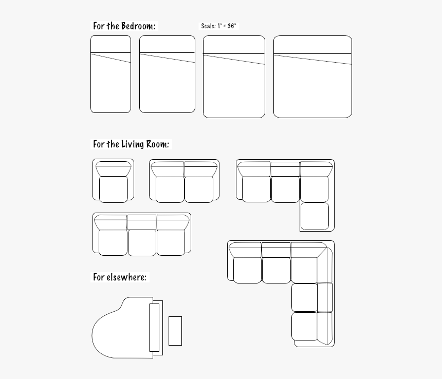 Floor Plan Furniture Symbols , Png Download - Floor Plan Furniture Symbols Png, Transparent Png, Free Download