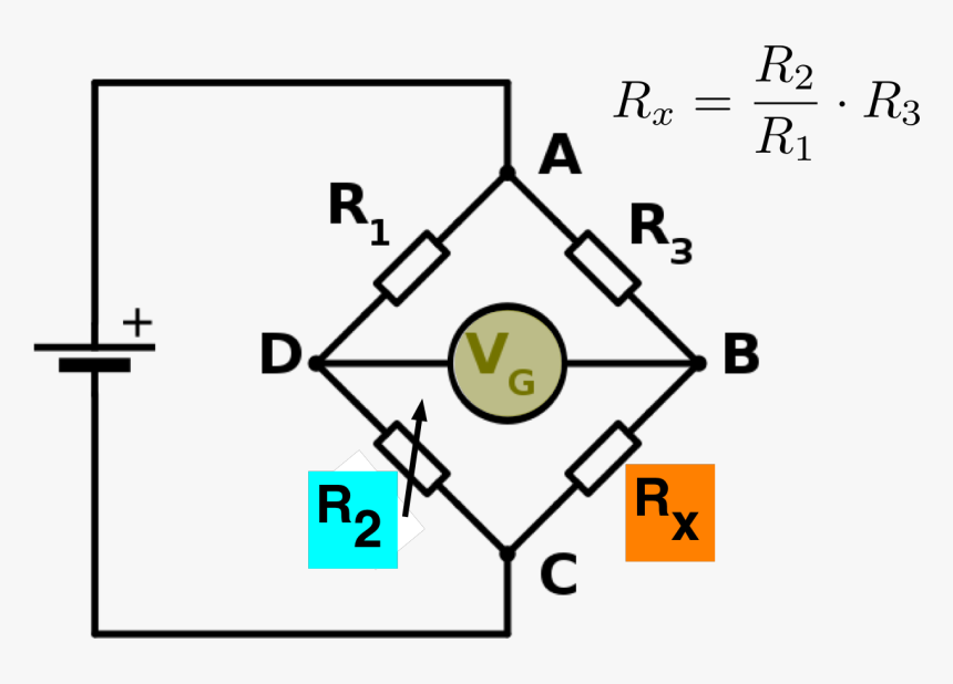 Wheat Stone Bridge Experiment Ebook Download - Wheatstone Bridge Circuit Diagram, HD Png Download, Free Download