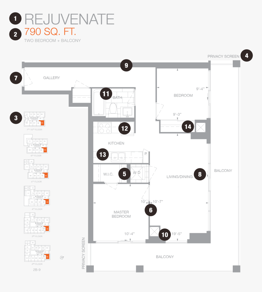 Reading A Condo Floorplan - Read Condo Floor Plans, HD Png Download, Free Download