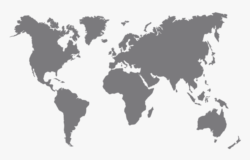 World-map - World Map In Grey, HD Png Download, Free Download