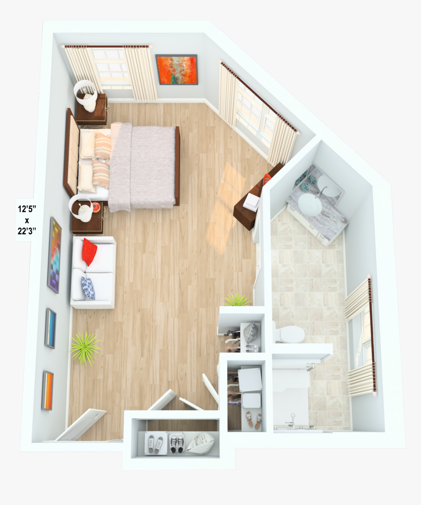 Encore - Studio Floorplan, HD Png Download, Free Download