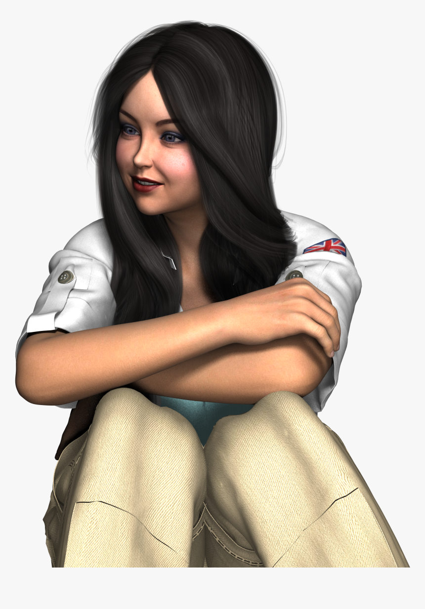 3d Girl Png, Transparent Png, Free Download