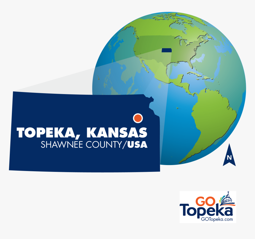 5 Gtep Globe-ks Map - Go Topeka, HD Png Download, Free Download