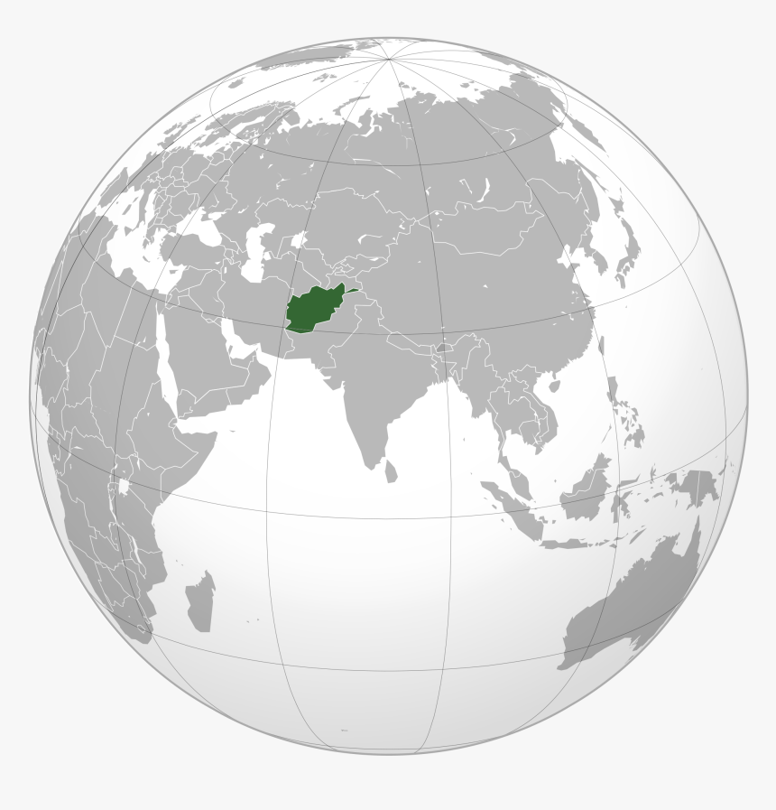 Afghanistan Map - Pakistan Map On Globe, HD Png Download, Free Download