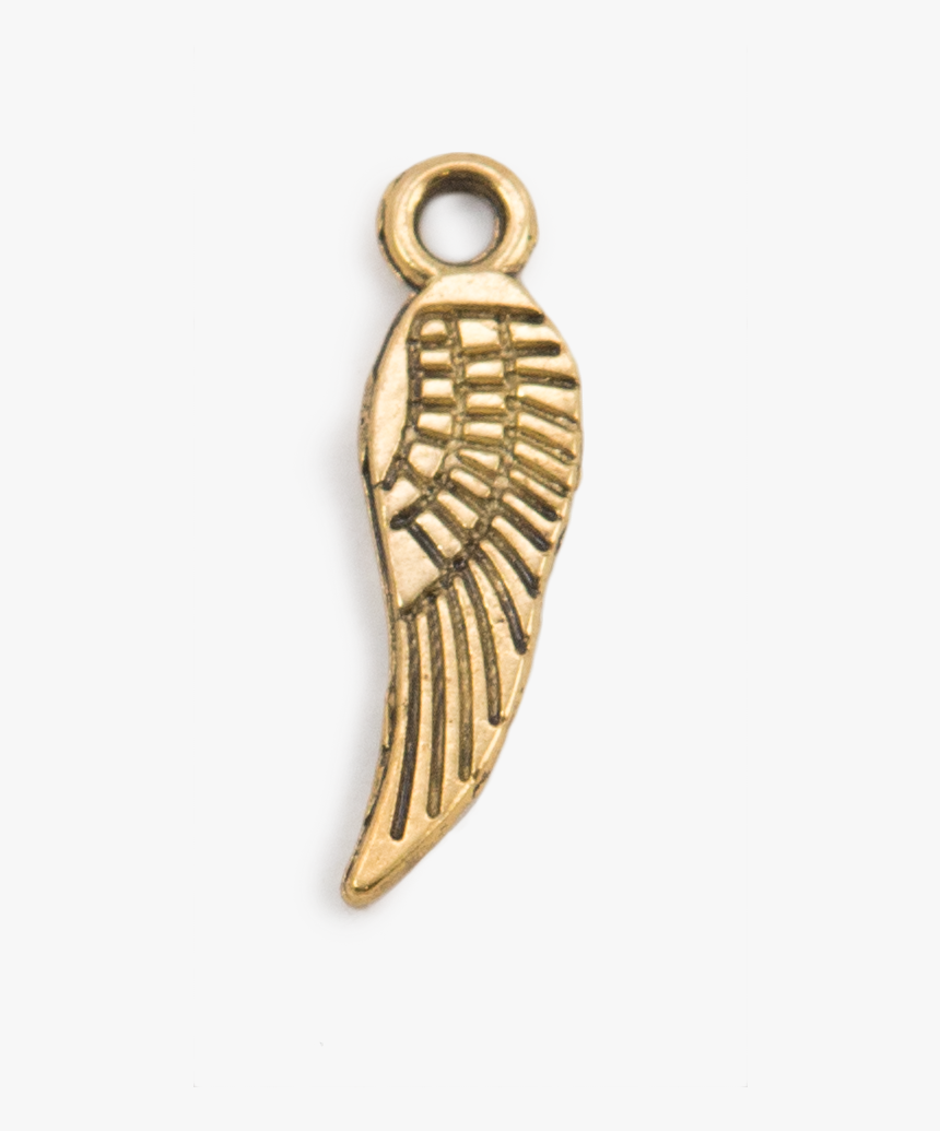 Gold Angel Wing Charm - Pendant, HD Png Download, Free Download