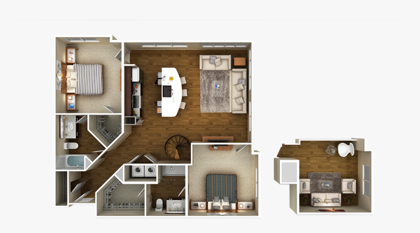 3d Floor Plans Top View, HD Png Download, Free Download