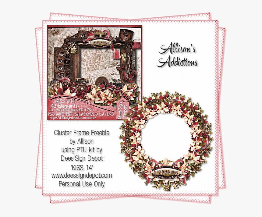 Allison's Addictions New Year Cluster Frame, HD Png Download, Free Download