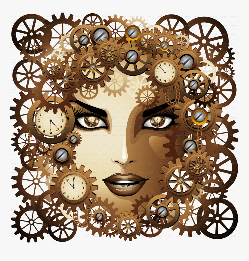 Steampunk Girl Clip Art, HD Png Download, Free Download