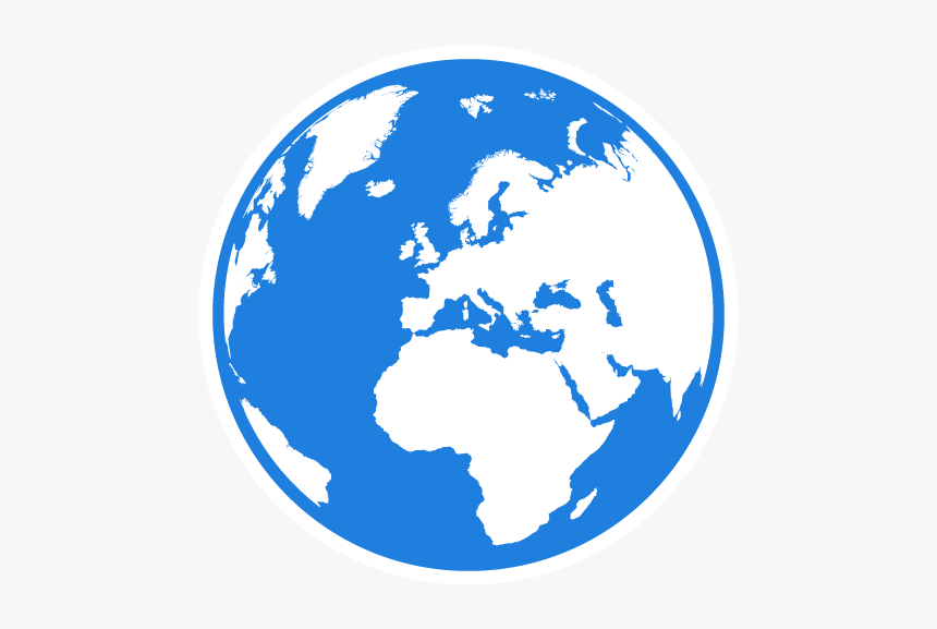 Globe Blue 03 Boxed - World Map Globe Png, Transparent Png, Free Download