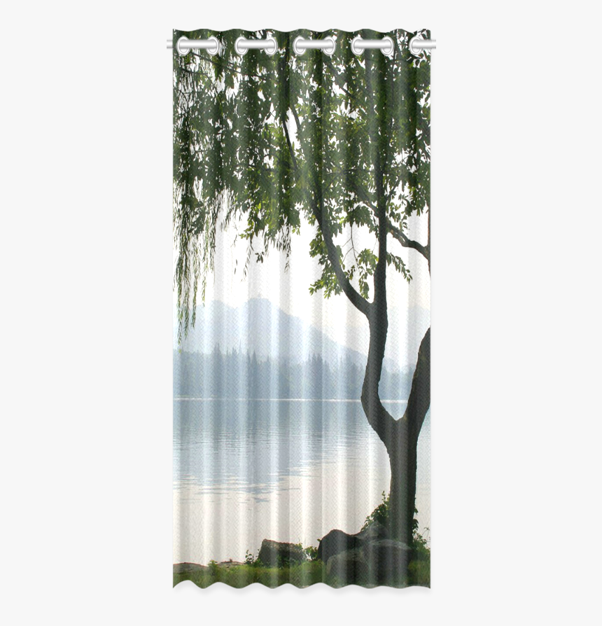 Weeping Willow Mountian View New Window Curtain - Window Blind, HD Png Download, Free Download