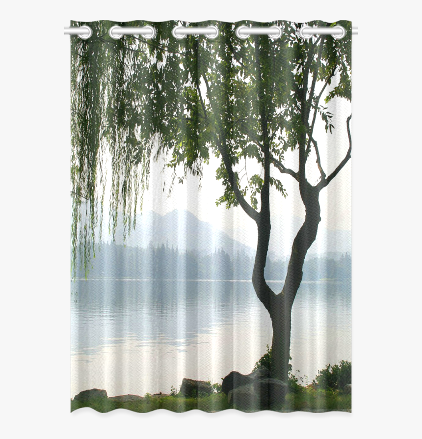 Weeping Willow Mountian View New Window Curtain - Window Covering, HD Png Download, Free Download