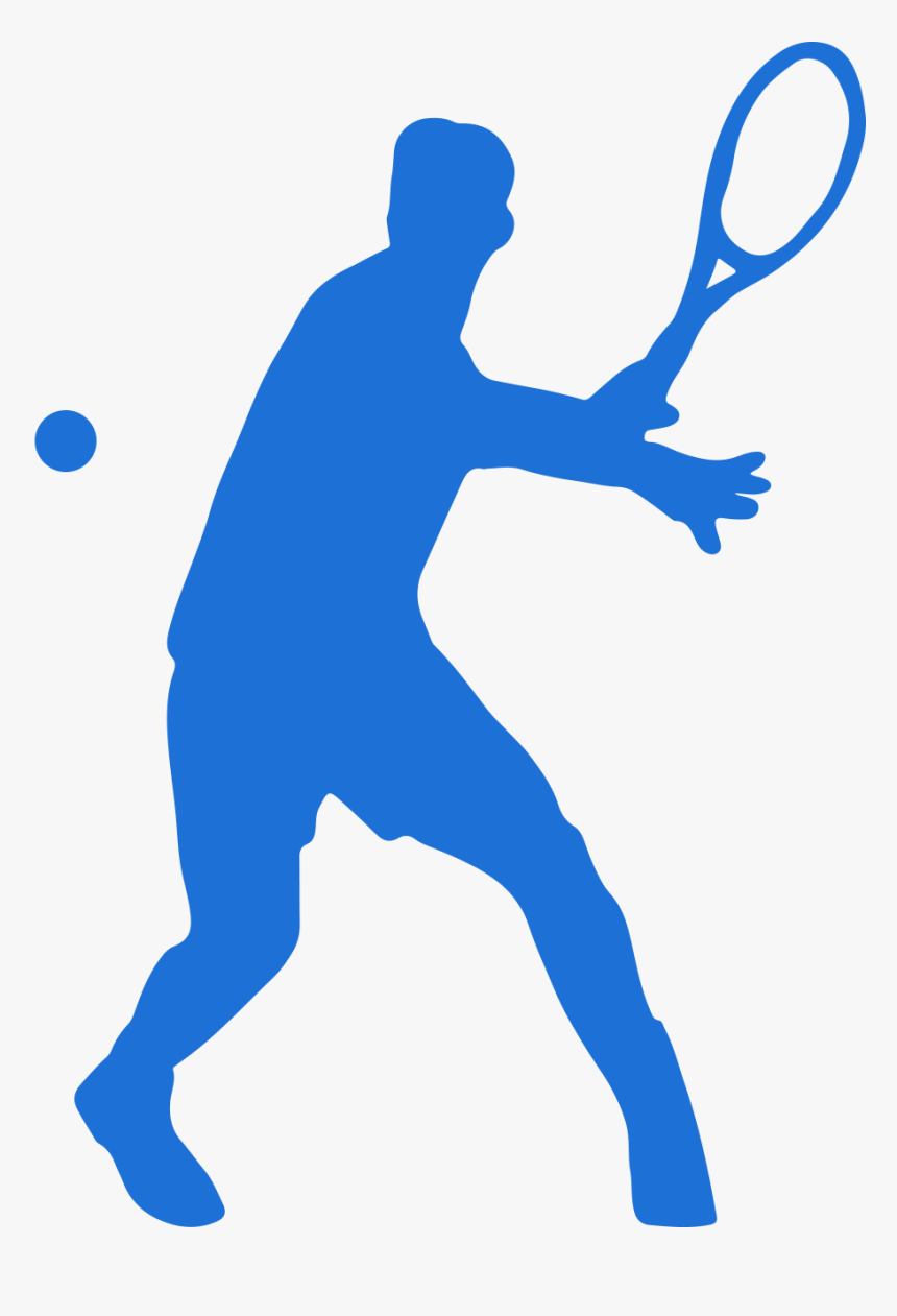 Transparent Tennis Clipart - Male Tennis Player Silhouette, HD Png Download, Free Download