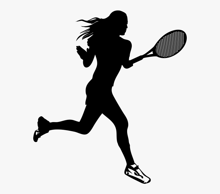 Tennis Player Tennis Centre Sport - Women Running Silhouette, HD Png Download, Free Download