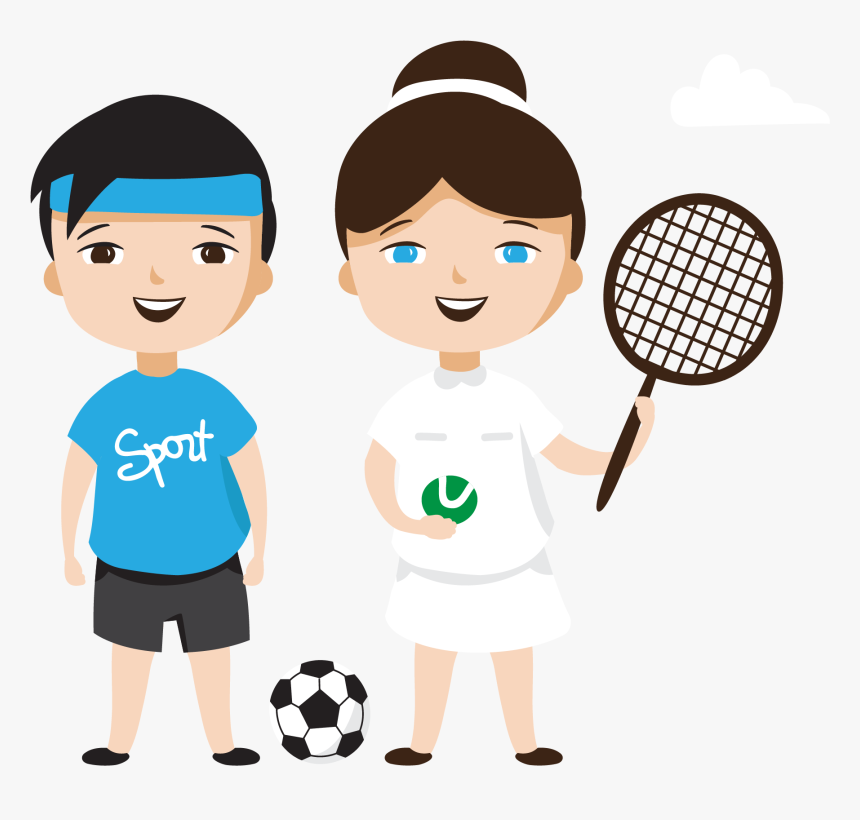 Transparent Sports Clipart Png - Cartoon Tennis Player Girl, Png Download, Free Download