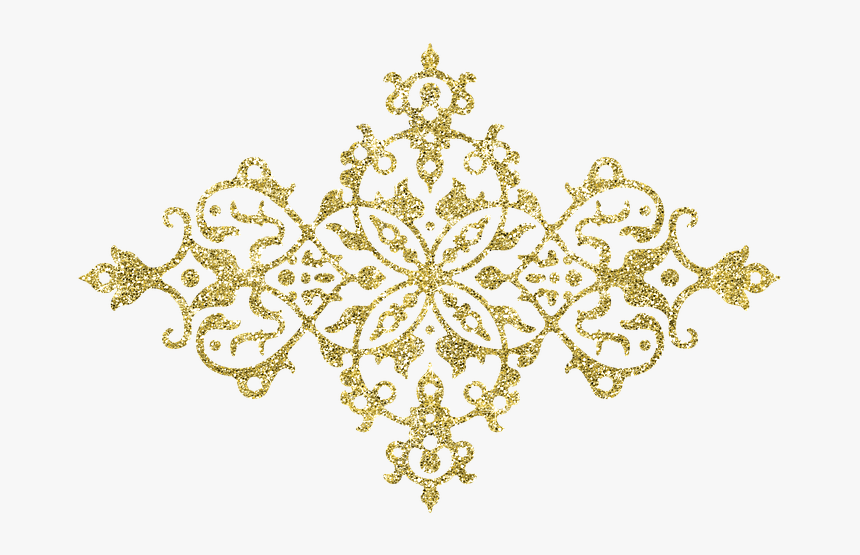 Gold, Authentic, Silvery, Pattern - Dekoracja Scienna Czarna, HD Png Download, Free Download