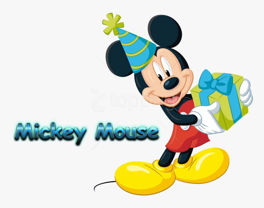 Free Png Download Mickey Mouse S Clipart Png Photo - Mickey Mouse With Gift, Transparent Png, Free Download