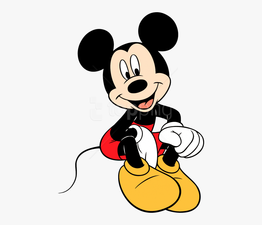 Mickey Mouse Transparent Png - Mickey Mouse Sit Png, Png Download, Free Download