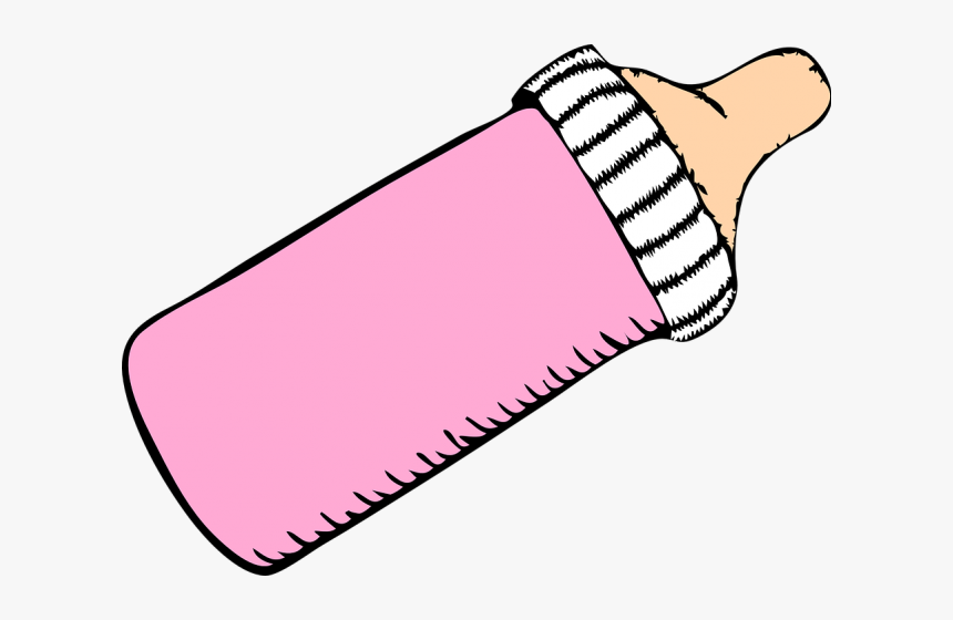 Milk Clipart Old Bottle - Pink Baby Bottle Clipart, HD Png Download, Free Download