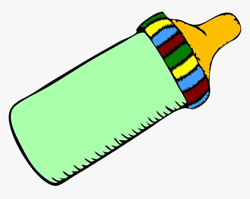 Bottle, Baby, Colorful, Measured, Sucker, Drink, Infant - Baby Bottle Clip Art, HD Png Download, Free Download