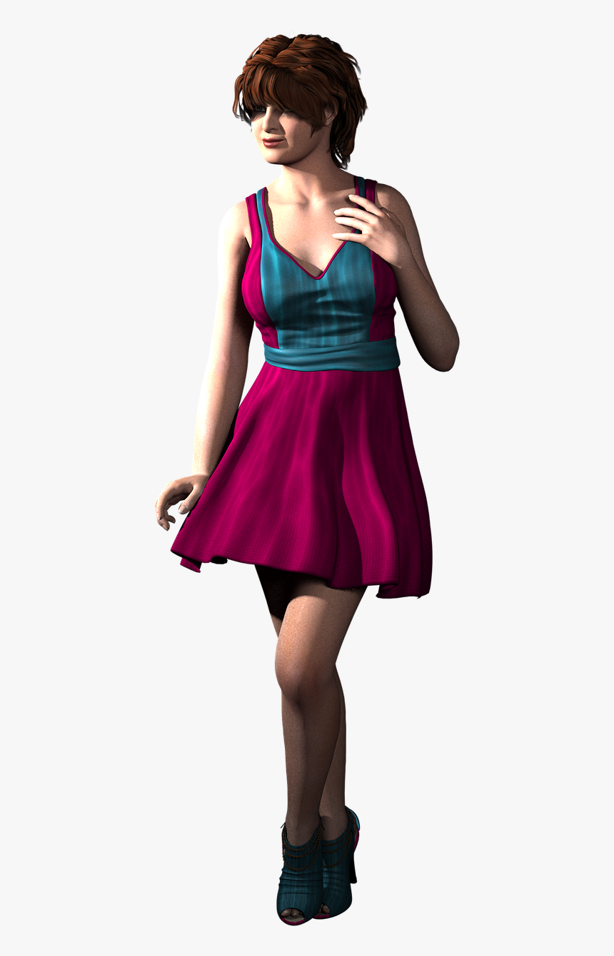 Lady In Dress Png, Transparent Png, Free Download