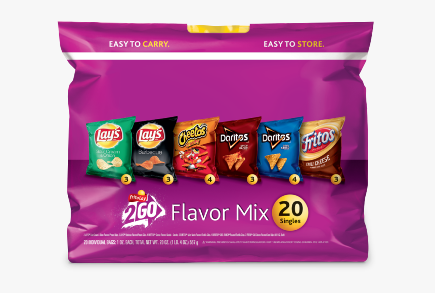 20ct Flavor Mix - Variety Pack Of Chips, HD Png Download, Free Download