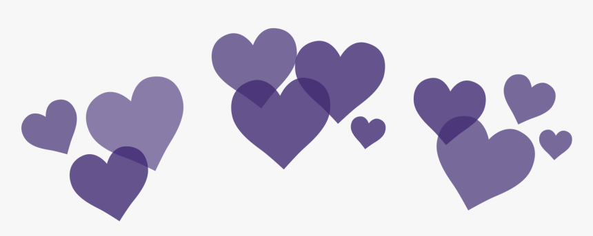 #purple #hearts #snapchat #filter #bynisha #decoration - Green Heart Crown Png, Transparent Png, Free Download