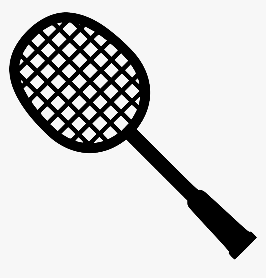 Badminton Racket Png - Black And White Badminton Racket, Transparent Png, Free Download