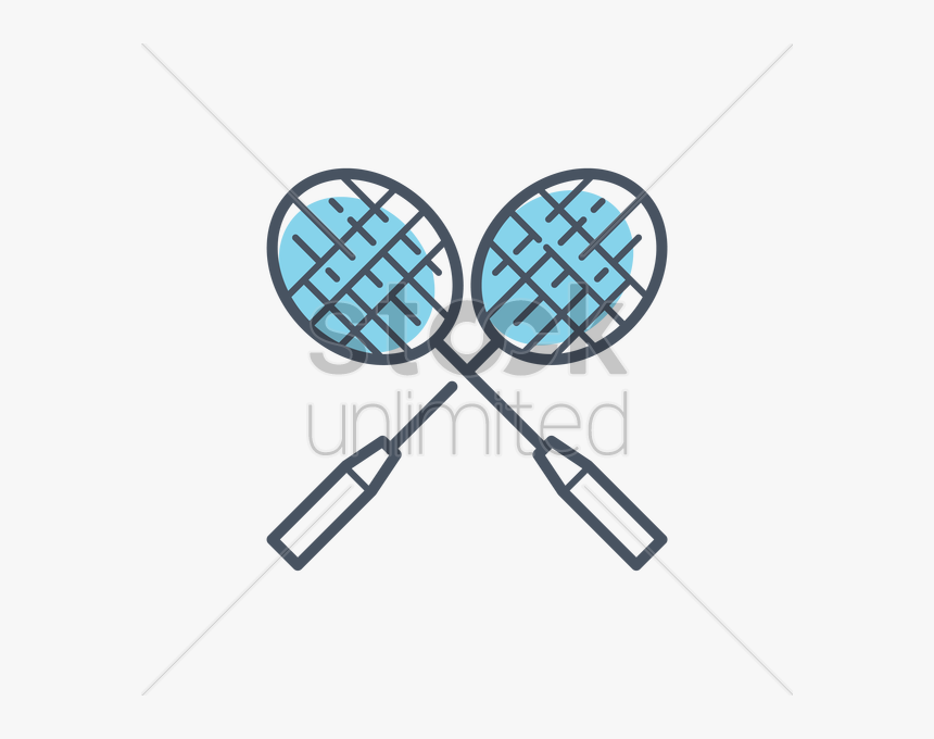 Badminton Racket Clipart Racket Badminton Clip Art - Badminton Racket Cartoon Drawing, HD Png Download, Free Download