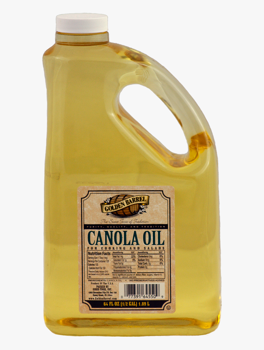 Golden Barrel Canola Oil 64 Oz - Gallon Of Oil Transparent, HD Png Download, Free Download