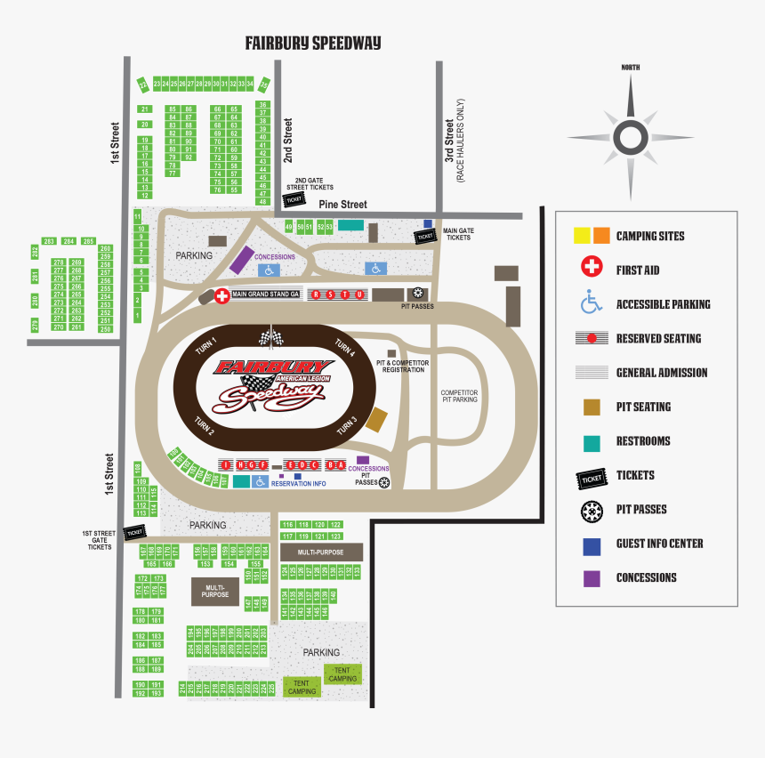 Map - Fairbury Speedway Camping Map, HD Png Download, Free Download