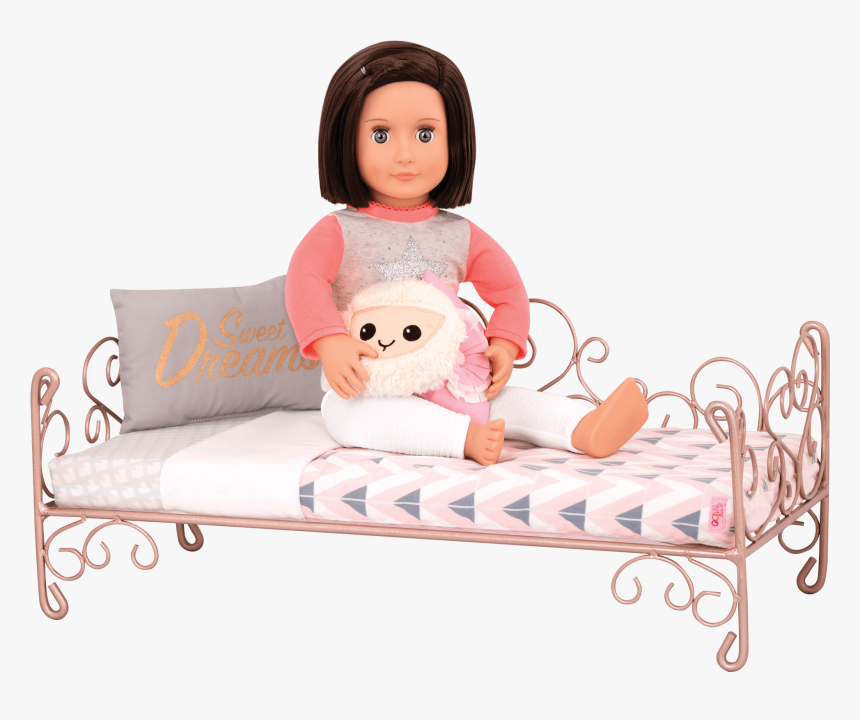 Sweet Dreams Scrollwork Bed With Everly - Our Generation Sweet Dreams Scrollwork Bed, HD Png Download, Free Download