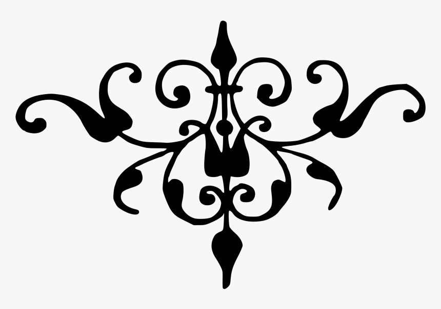 Transparent Simple Scrollwork Clipart - Cool Designs Black And White Simple, HD Png Download, Free Download