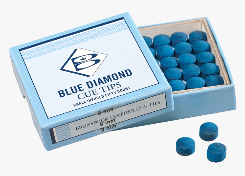 10mm Blue Diamond Pool Cue Tip , Png Download - Blue Diamond Glue On Tip, 11mm (5pcs), Transparent Png, Free Download