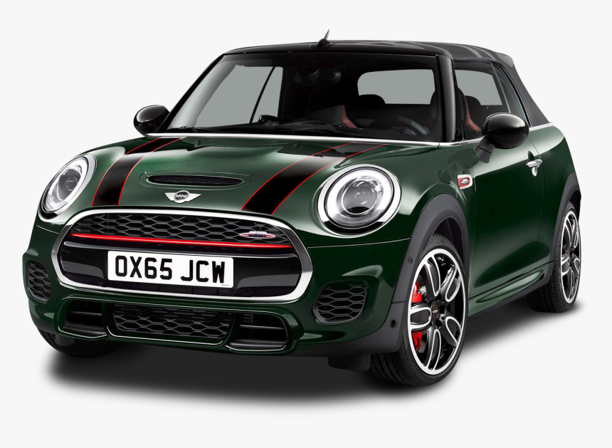 Mini John Cooper Works Green Car Png Image - Mini Cooper Open Air, Transparent Png, Free Download