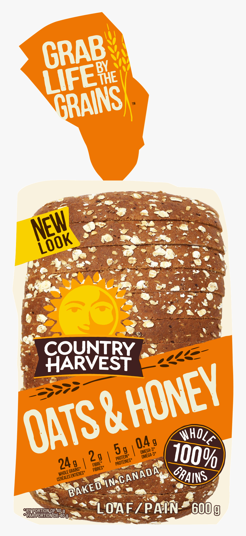 Country Harvest Oat Honey Bread Image - Country Harvest 14 Grain Bread, HD Png Download, Free Download