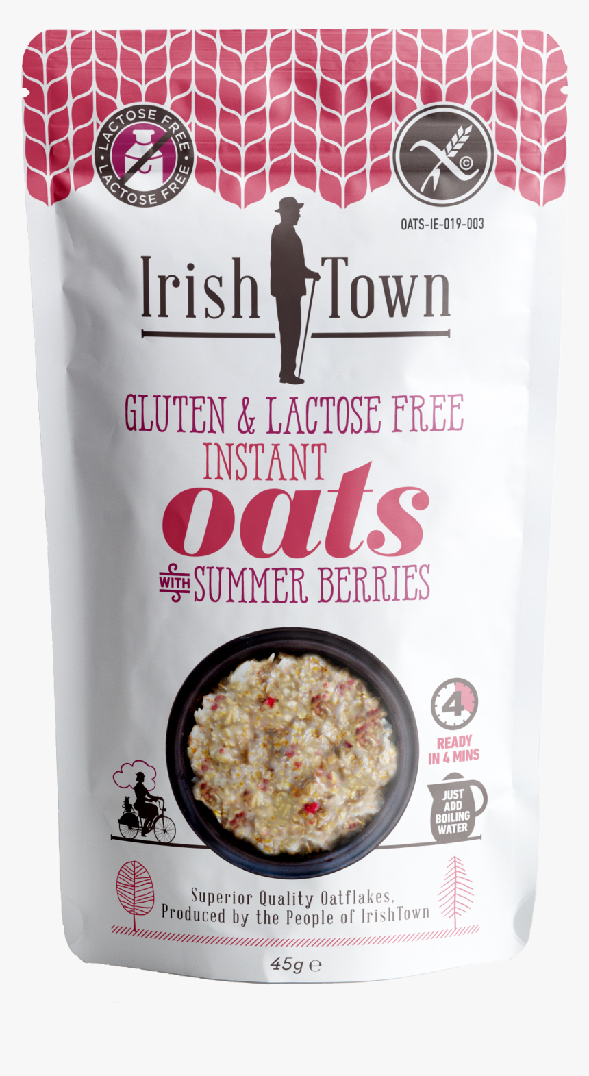 Irishtown Gluten & Lactose Free Instant Oats With Summer - Irish Town Gluten Free Oats, HD Png Download, Free Download