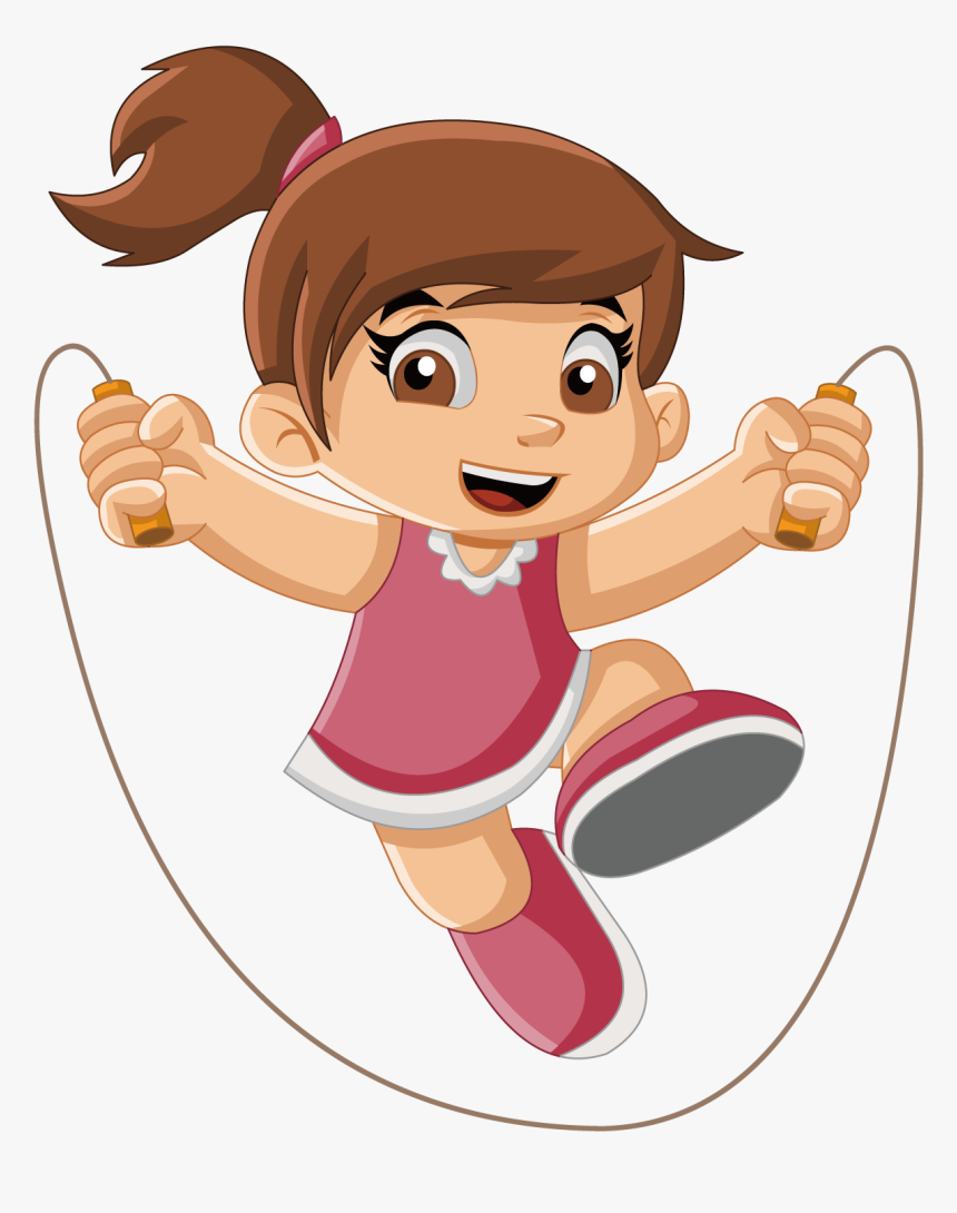 Cartoon Royalty-free Photography Illustration - Girls Rope Jumping Clipart Png, Transparent Png, Free Download