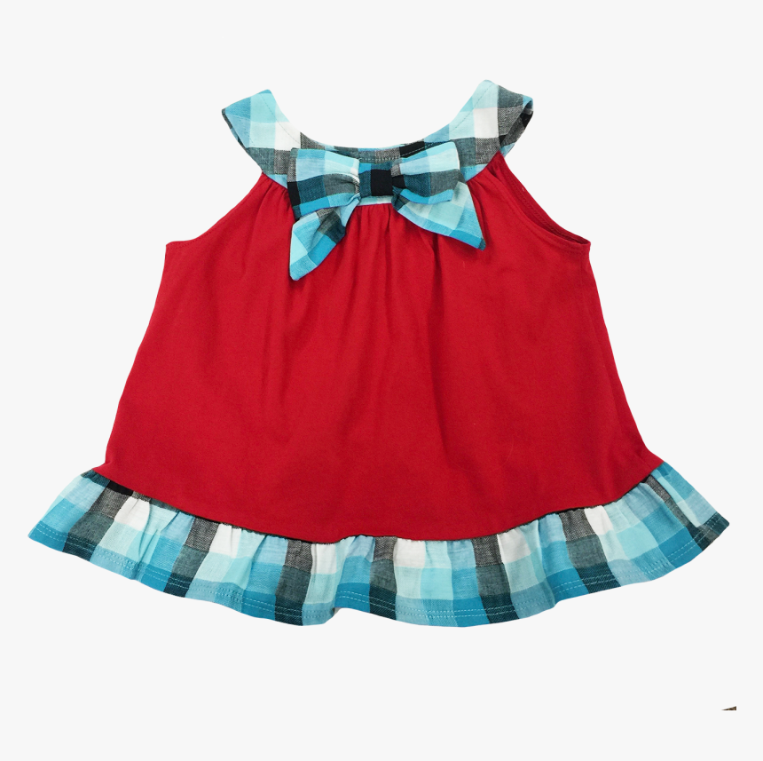 Red Blue Bow Top - Tartan, HD Png Download, Free Download