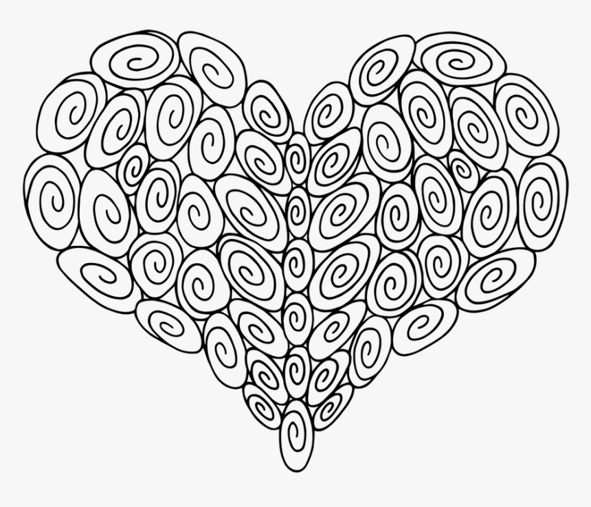 52 Swirls In This Heart Perfect For Those Weekly Goals - Illustration, HD Png Download, Free Download