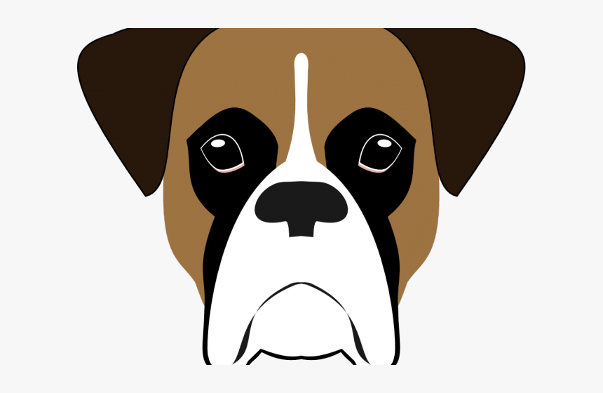 Bearded Collie Clipart Minimalist - Boxer Dog Cartoon Png, Transparent Png, Free Download