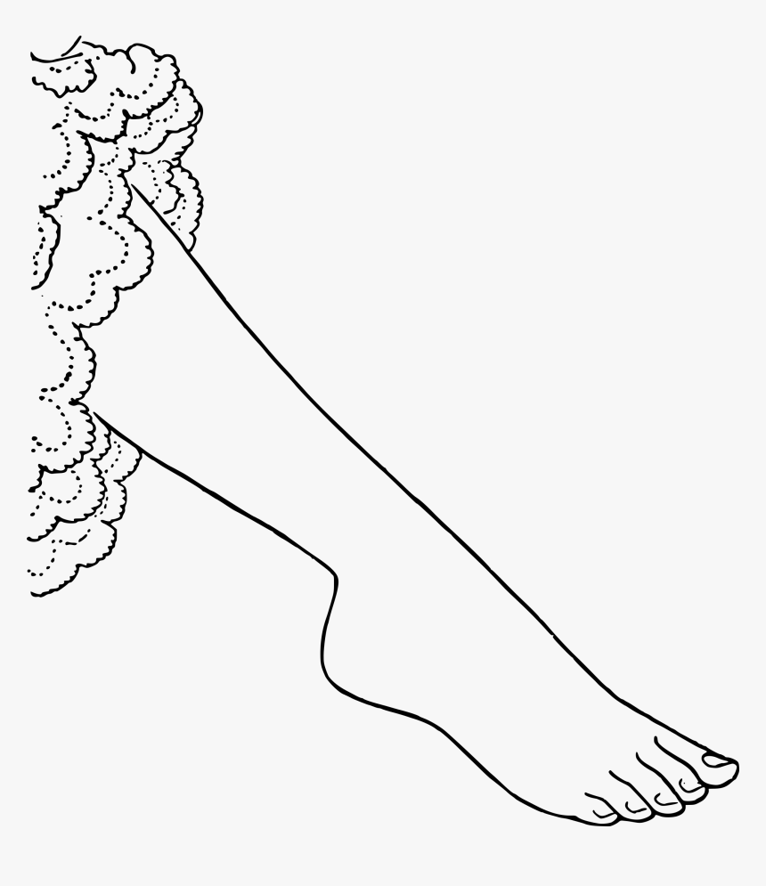 Slim Foot Clip Arts - Feet Png Black And White, Transparent Png, Free Download