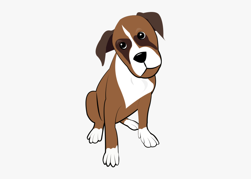 Collection Of Free Boxer Drawing Puppy Download On - Dog Catches Something, HD Png Download, Free Download