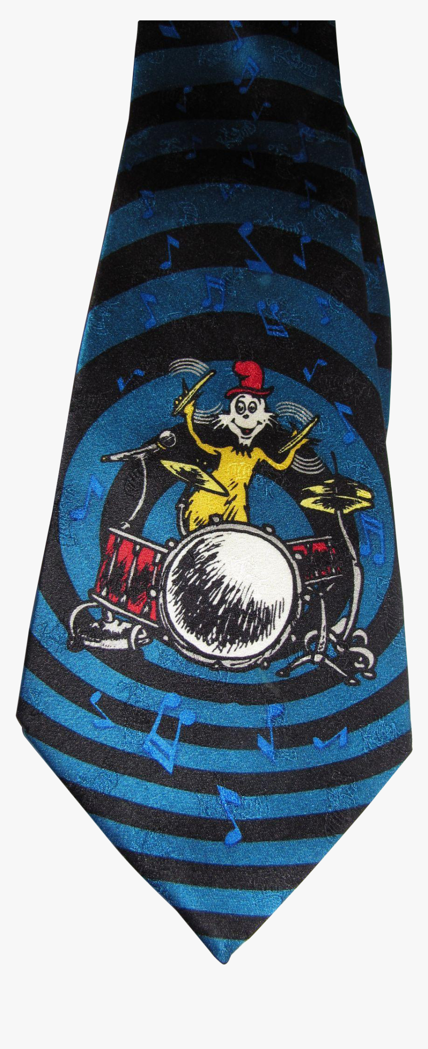 Seuss Cat In The Hat Drummer Pure Silk Tie - Longboard, HD Png Download, Free Download
