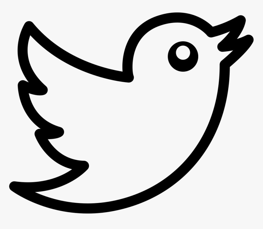 Twitter Bird Logo Outline - Twitter Logo Outline Png, Transparent Png, Free Download