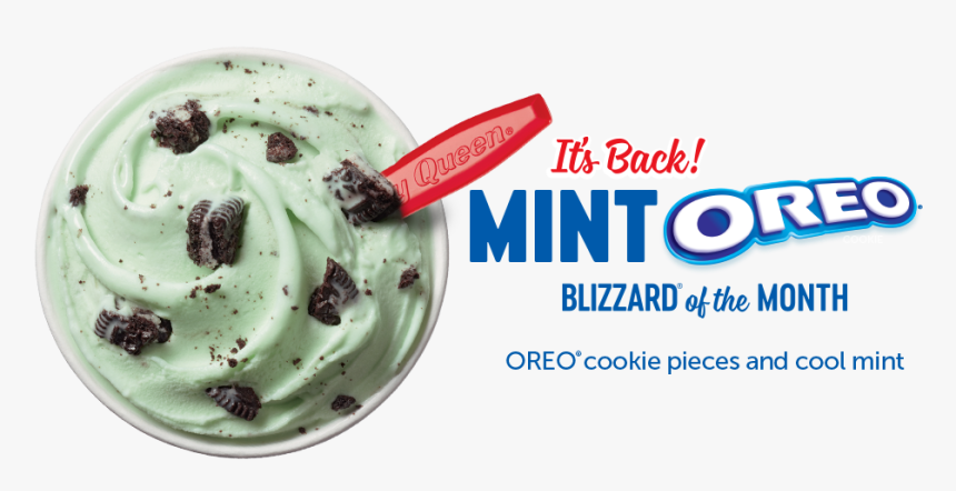 Mint Oreo Cookie Blizzard® Treat - Dairy Queen Mint Oreo Blizzard, HD Png Download, Free Download