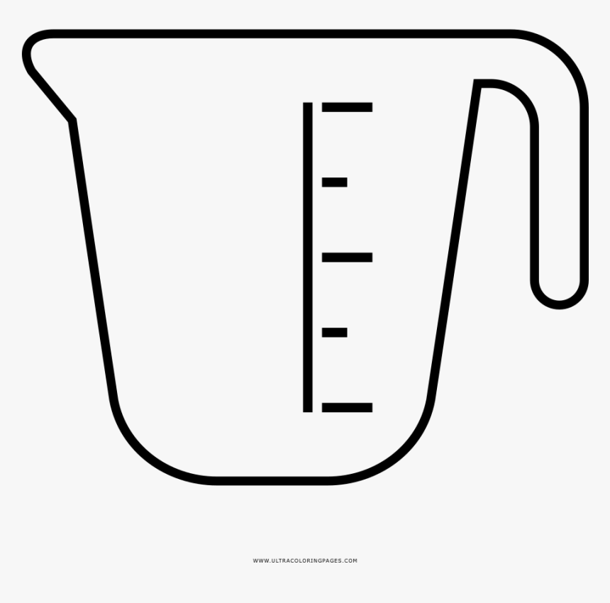 Measuring Cup Coloring Page, HD Png Download, Free Download